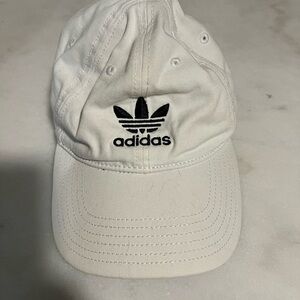 Adidas Classic White Hat with Black Emblem